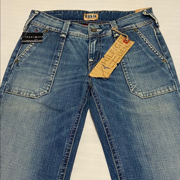 Tommy Hilfiger Denim Heritage ROBIN Dark Wash Flare New Jeans Size 28 x 32” - Picture 3 of 16